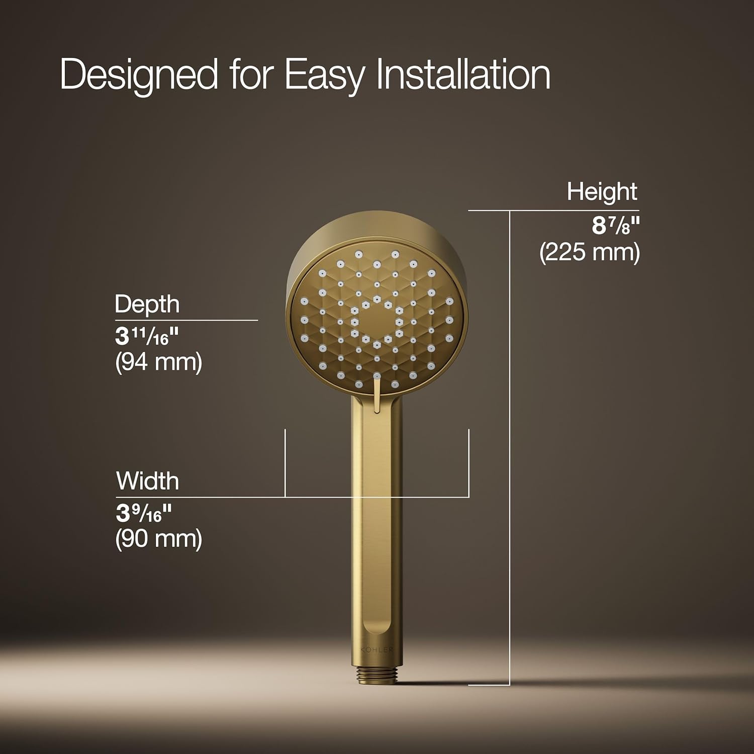 Kohler 72414-G-2MB Awaken® G90 Three-function handshower, 1.75 gpm, Vibrant Brushed Moderne Brass