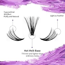 Cluster Eyelashes 30D/40D 240PCS 12-16mm Mixed Individual Lashes CC Curl 0.07mm Matte Black Cluster Eyelash Extensions Soft Lightweight Individual Lashes Cluster 3D Effect (30/40D-CC, 12-16mm Mixed)