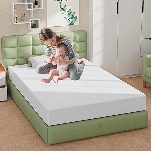 Miniatura 7 de NChanmar Colchón matrimonial de 8 pulgadas, colchón matrimonial de espuma viscoelástica de gel, alivia la presión, espuma de gel refrescante,