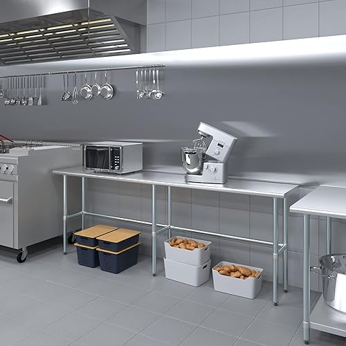 Vista 59 de Mesa de trabajo de acero inoxidable AmGood