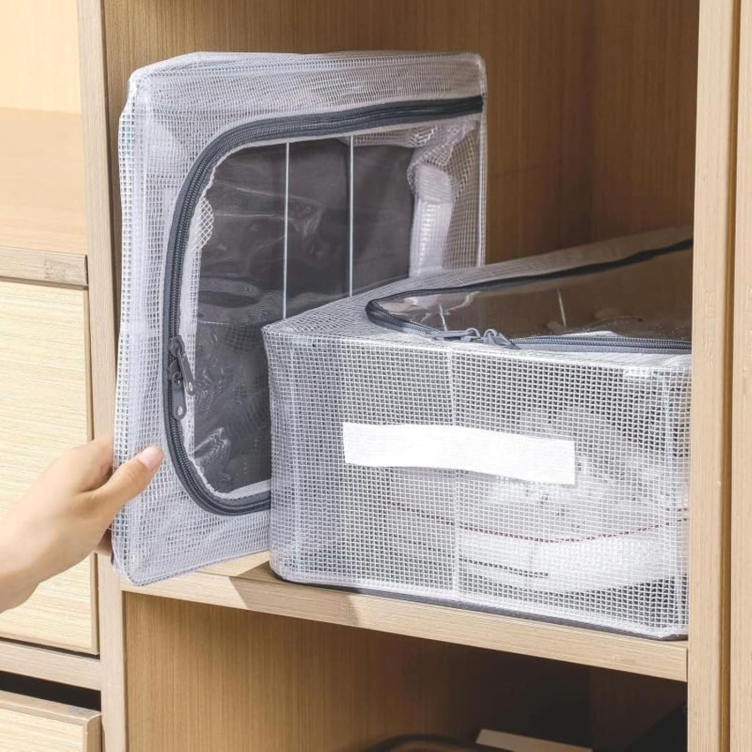 Shoe Storage Box with Transparent Cover & Dividers | Foldable, Dustproof, Under Bed Shoe Organizer for Sneakers, Heels & Sandals | Large Capacity Shoe Rack Box for Home & Closet(3 Box) 4