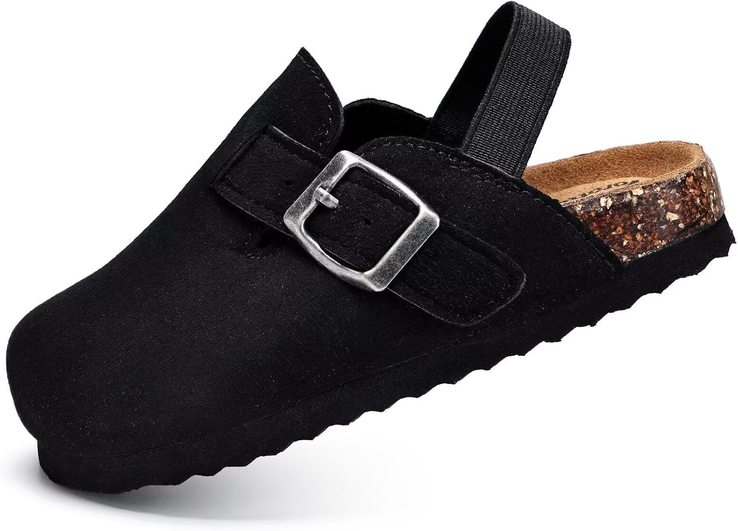Torotto Kids Suede Clogs Toddler Boys Girls Cork Footbed Clogs with Arch Support & Adjustable Straps for Indoor & Outdoor - Image 4