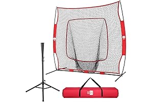 VIVOHOME 7x7ft Batting Net and Tee Set: Elevate Your Batting and Pitching Skills
