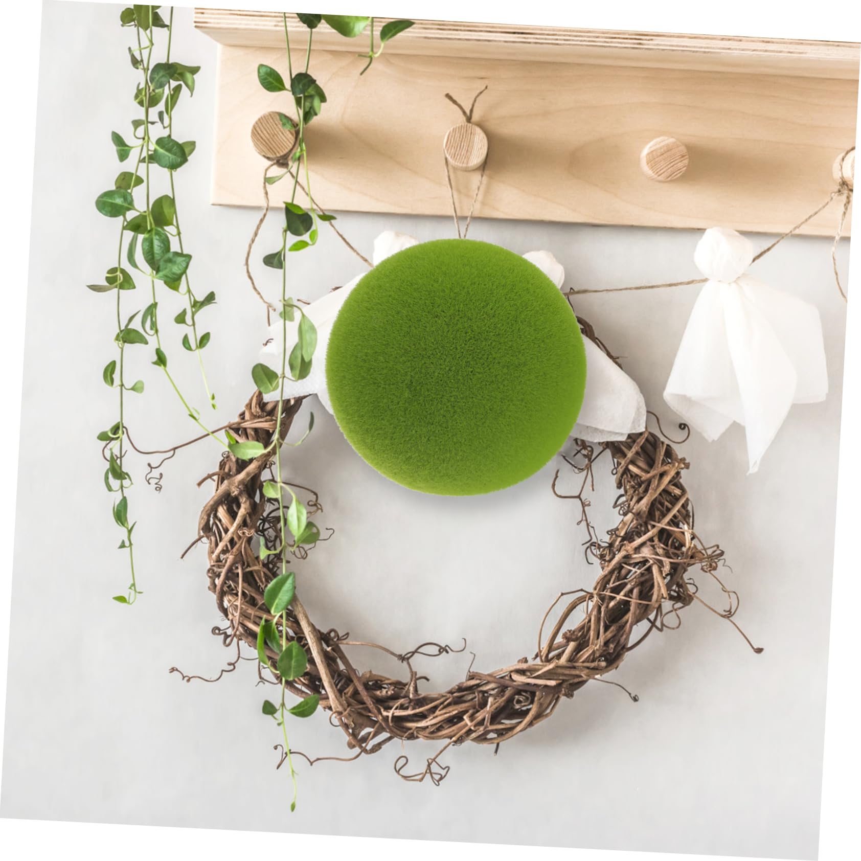 ABOOFAN 3St Simulierter Moosball Kunstmooskugeln als Vasenfüller Blumenmoos kunstpflanze kunstplflanze Ornament DIY blumenkunst versorgung Einkaufszentrum Layout Mooskugel Hochzeit