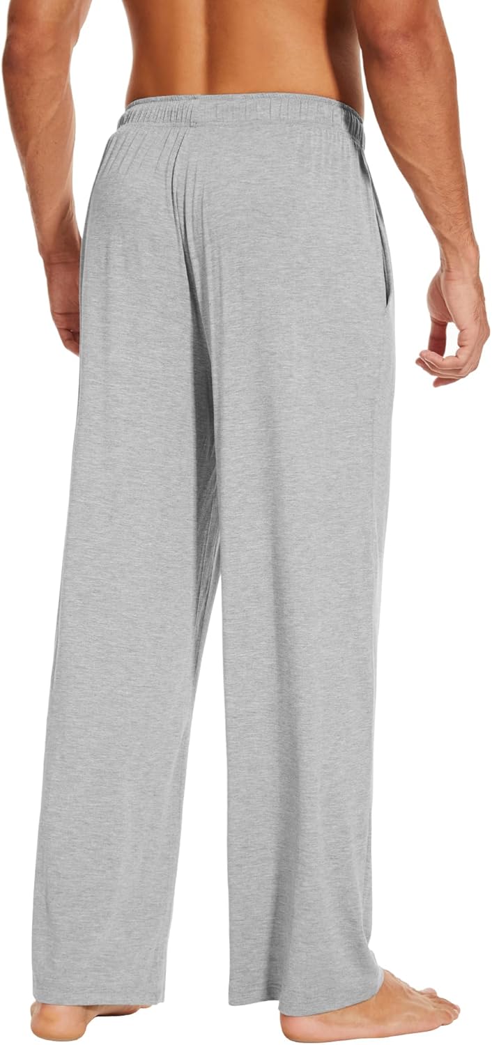 WiWi Viscose from Bamboo Mens Pajama Pants Soft Lounge Bottoms Sweatpants Sleep Pant Drawstring with Pockets S-XXL - Image 2