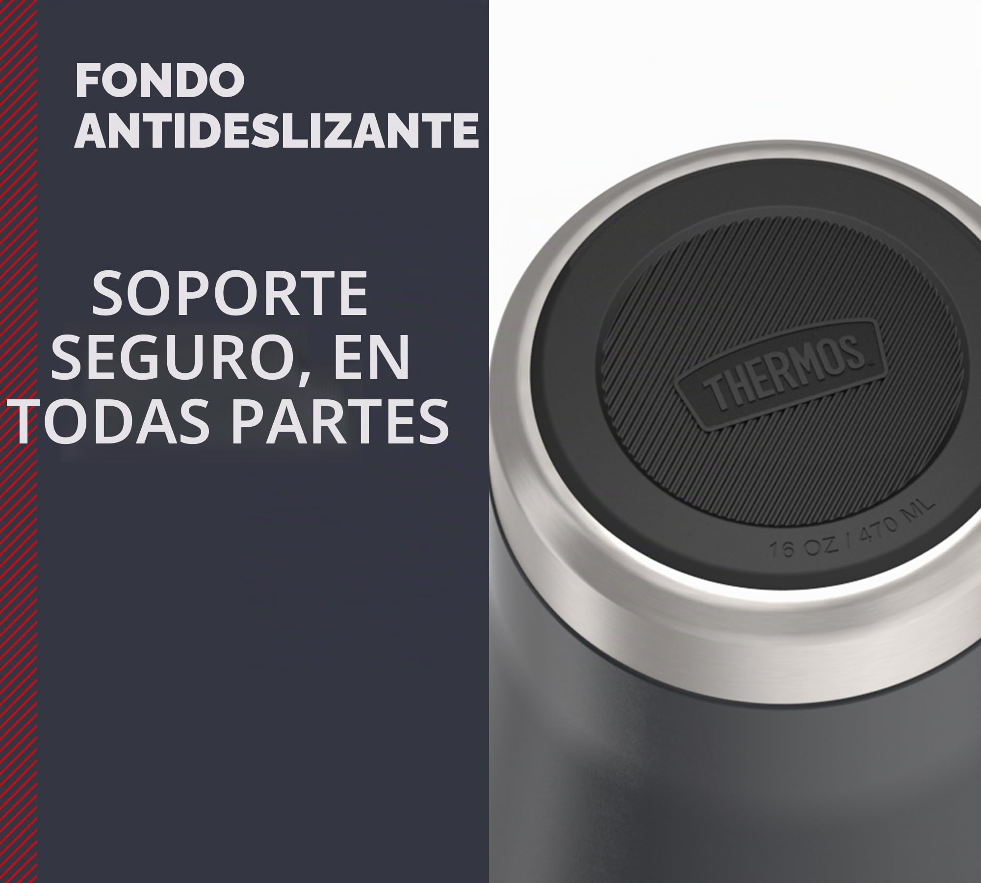 Thermos ICON MUG 0,47 l, gris oscuro/grafito mate, taza térmica de 470 ml, taza de café para llevar, de acero inoxidable, vaso térmico, 7 horas de calor/22 h frío, apto para lavavajillas, | Taza térmica de acero inoxidable a prueba de fugas, 22 horas, apt