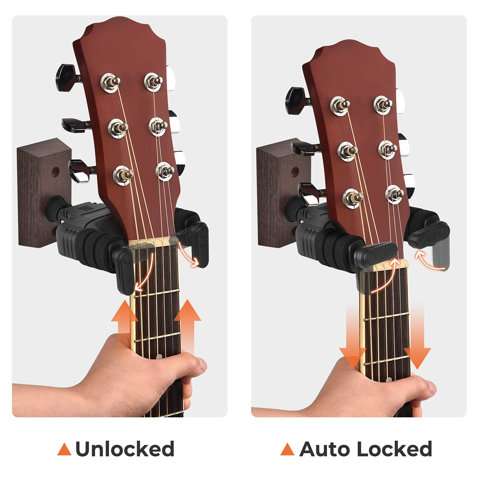 Auto Lock Guitar Wall Hanger Mount Stand Hook Holderfor