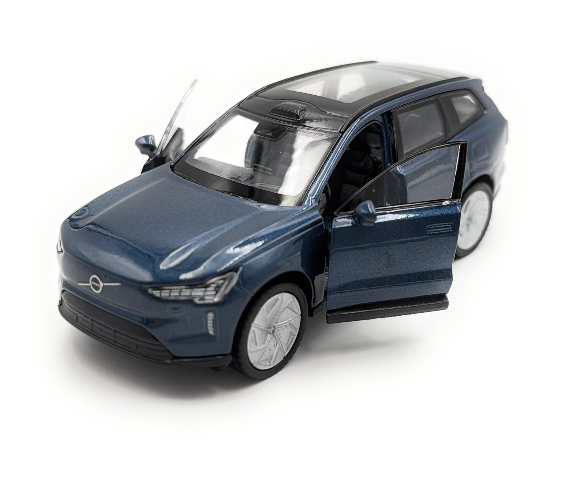 Toi-Toys Welly Model car Volvo EX90, miniature car, scale 1:39 / length 12cm, blue
