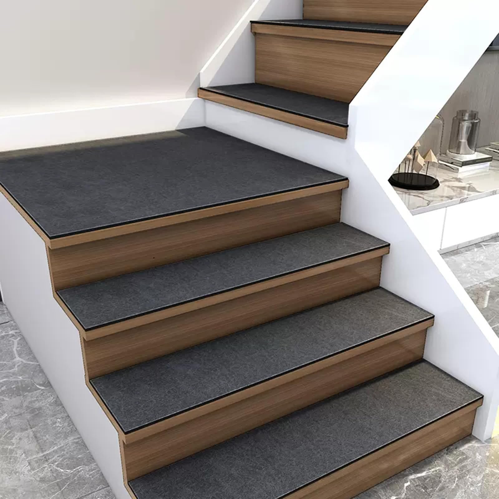 Alfombra antideslizante para escalones de madera: evite resbalones y caídas en escaleras