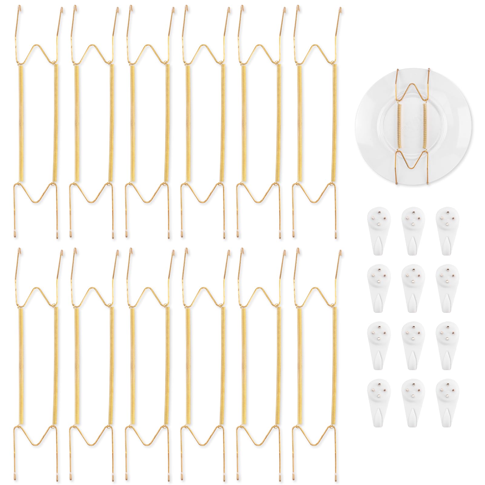 Bilillo 12 Pack Plate Hangers for the Wall, 16-20 inch Decorative Plate