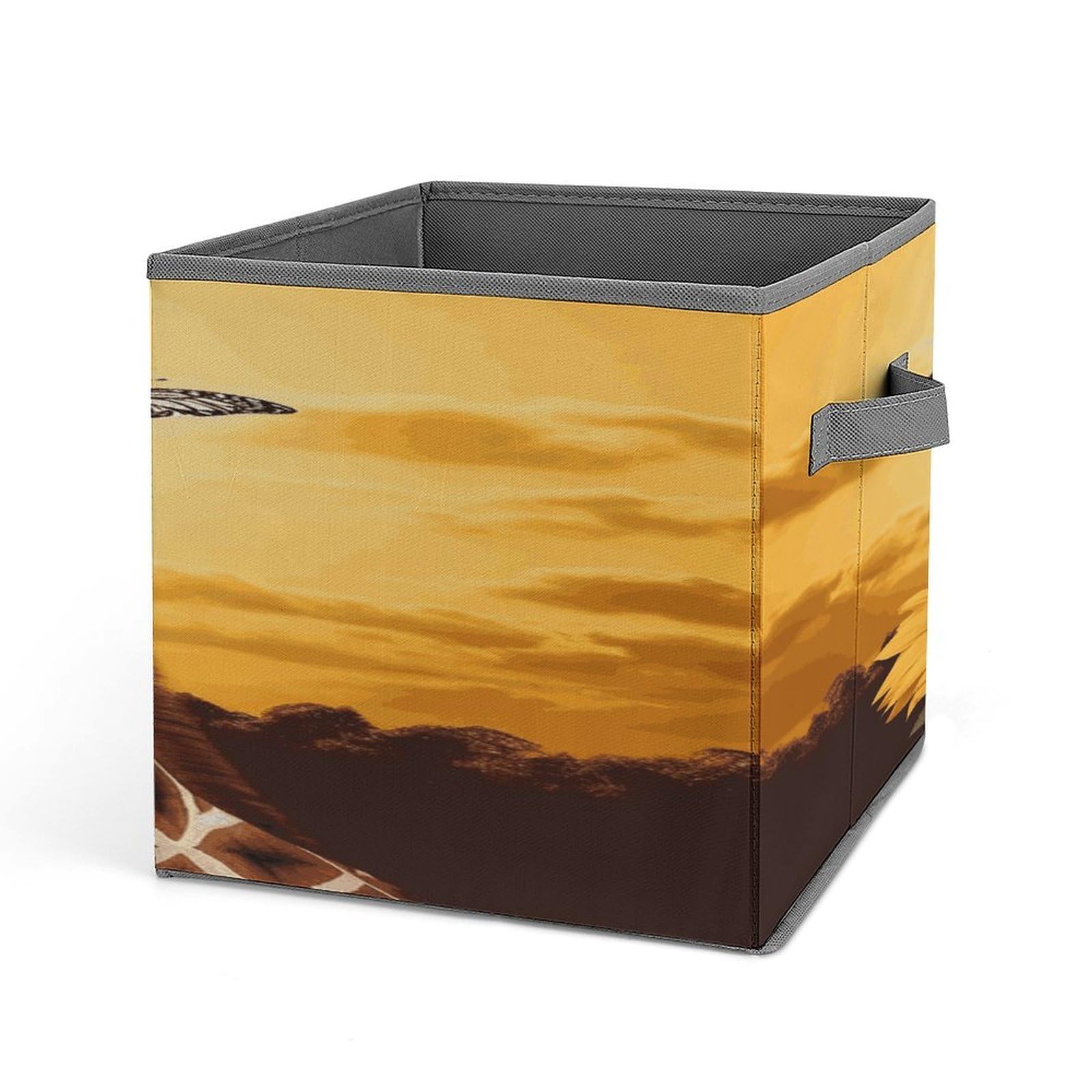 Fekiloot Style Giraffe And Sunflower Storage Bins Storage Baskets