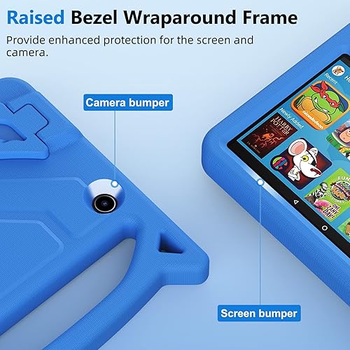 Miniatura 6 de Funda para tablet Fire 7 para niños, funda para Kindle Fire 7, Ubearkk Kids Friendly Funda protectora a prueba de golpes, solo compatible con