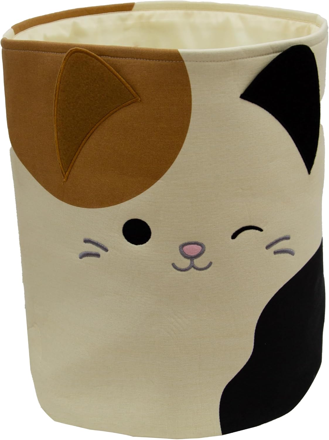 Squishmallows Character World Official Storage Bin | Cam Cat Design, Toy Box Laundry Basket | Organiser For Children's Bedroom, Kids Playroom | 38 x 31 x 31cm Cotton Canvas