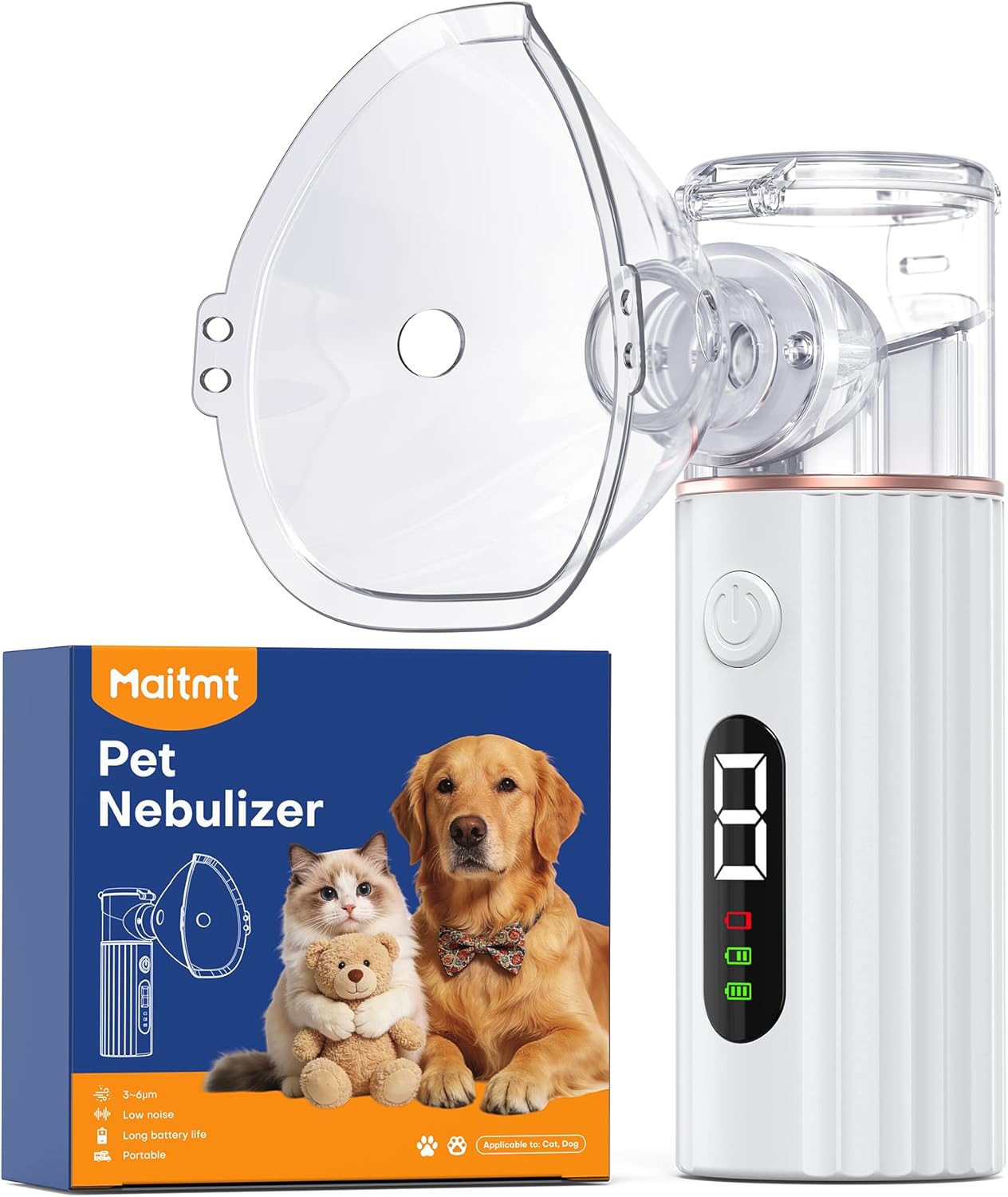 Cat Nebulizer for Breathing Problems, Low-Noise pet Spray, Suitable for Cats and Dogs (Small Cats and Small Dogs)