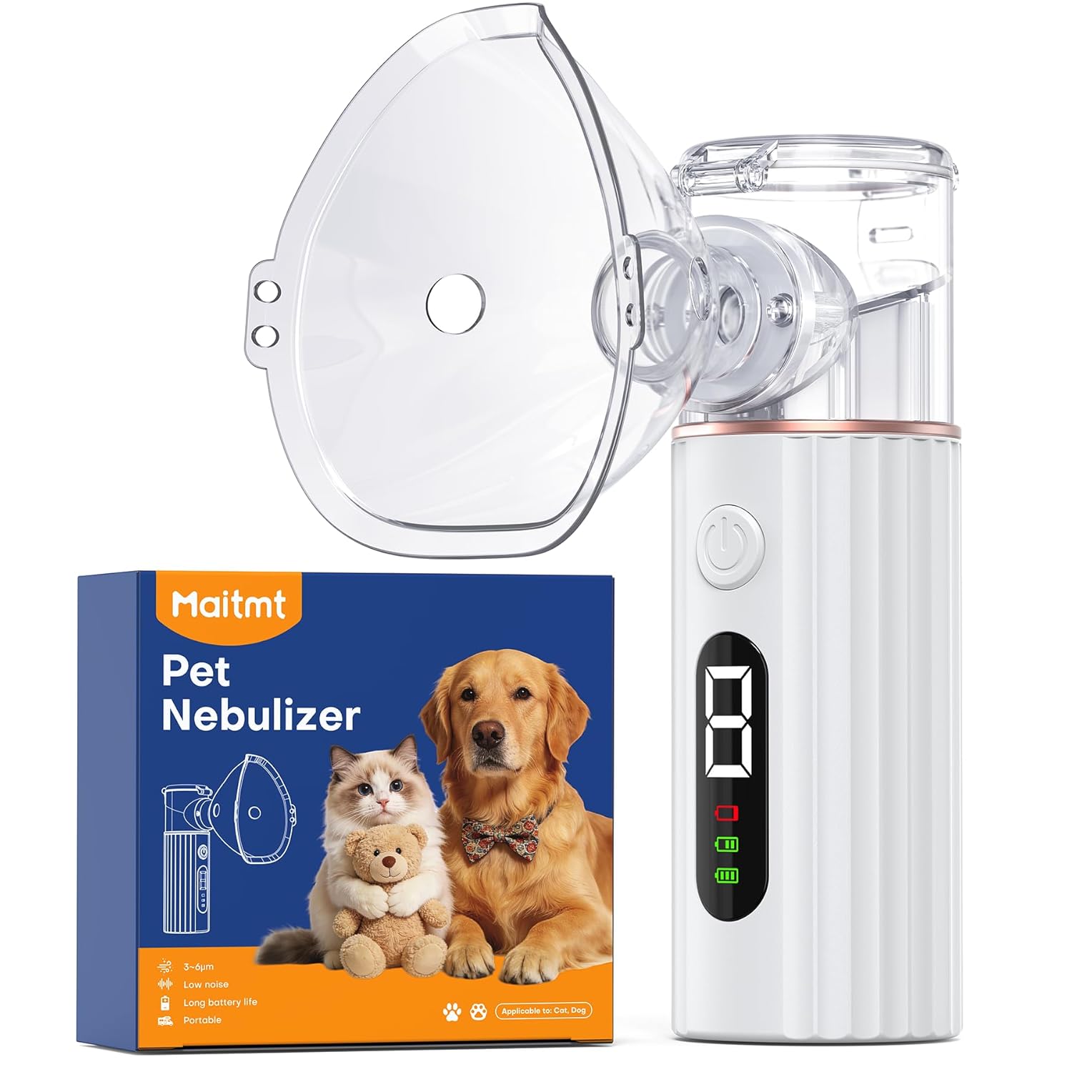 Cat Nebulizer for Breathing Problems, Low-Noise pet Spray, Suitable for Cats and Dogs (Small Cats and Small Dogs)