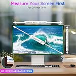 Computer Privacy Screen Filter 24 Inch for Frameless Monitor Thin Bezel 16:9 Widescreen, 24in Hanging Removable Anti Blue Light Eye Protection Shield, Anti Spy Protector Panel (23.6-24