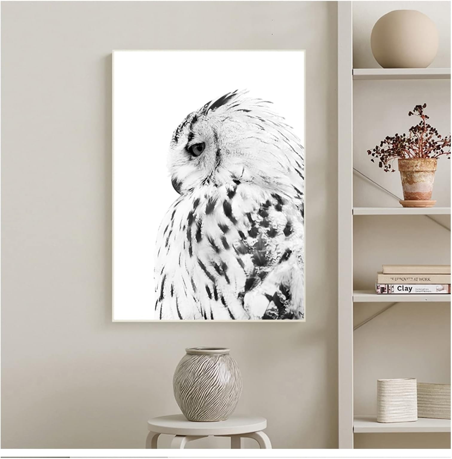 Painting Canvas Art Print Wall Picture Owl Poster Canvas Painting Wall Art Decor Animal Owl Realistic,50X70Cm Pictures On Canvas Wall Art For Bedroom Home Decorations