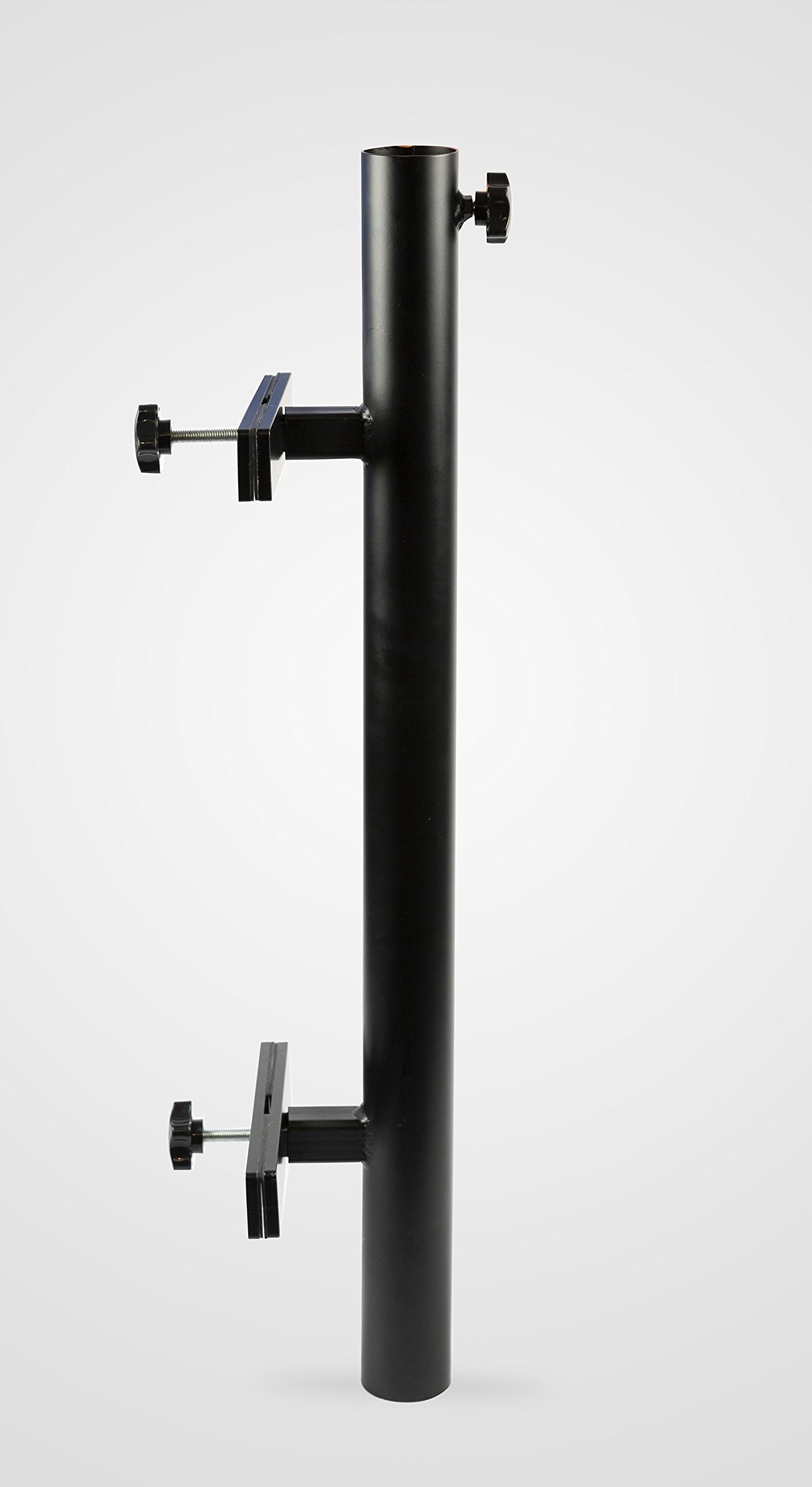 Amazon Com Patio Umbrella Holder Outdoor Umbrella Base And Mount Attaches To Railing Maximizing Patio Space And Shade Black Garden Outdoor