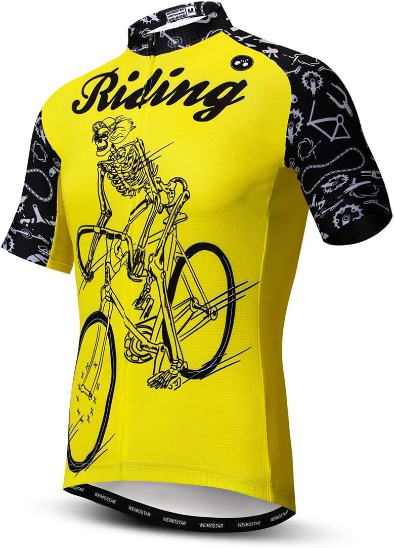 Men's Cycling Jerseys Tops Biking Shirts Short Sleeve Full Zipper Bike Clothing - Image 2
