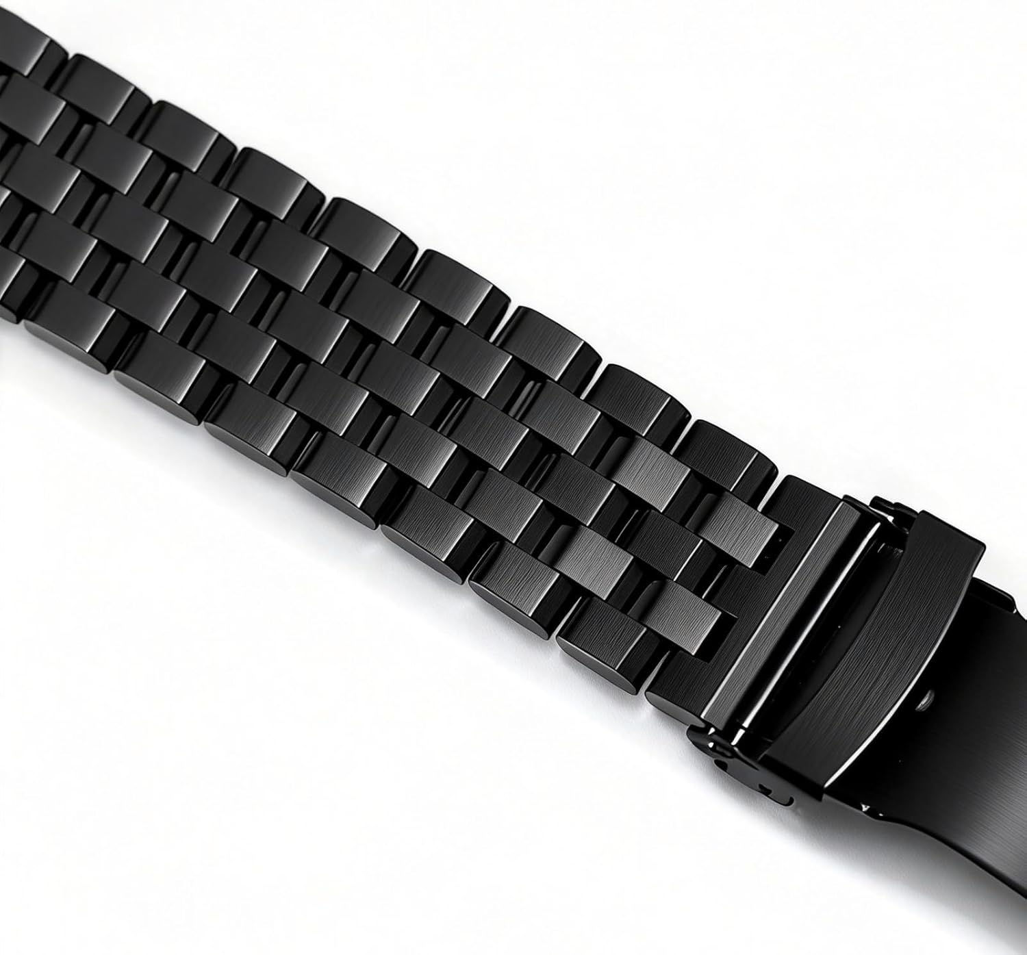Brushed 18mm 20mm 22mm 24mm 26mm Stainless Steel Watch Band, Solid Quick Release Watch Bracelet Strap Double Locking Clasp Replacement Strap Silver Black Blue for Men Women
