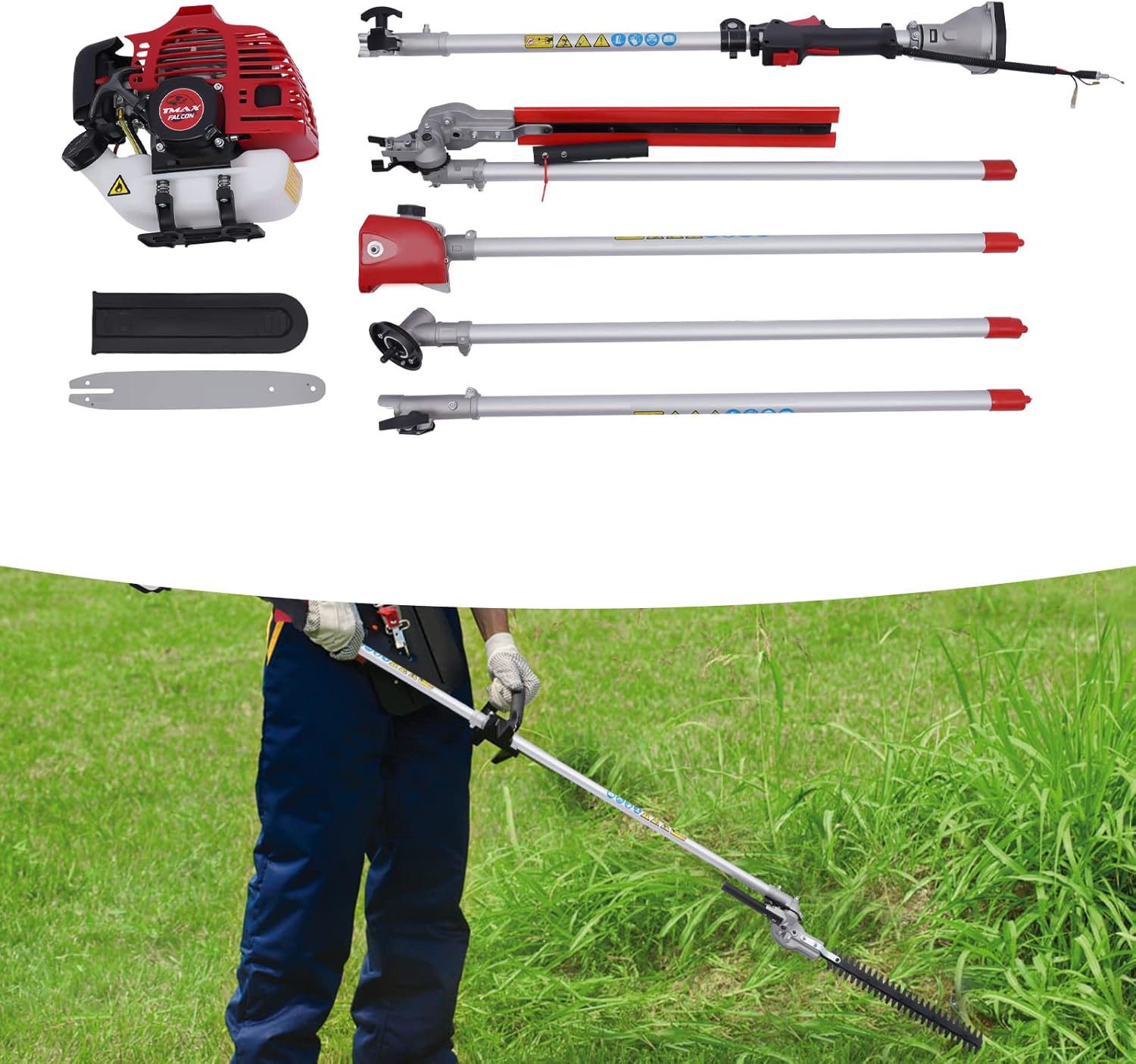 51.7CC MultiFunctional Trimming Tool,4 in 1 Gas Hedge