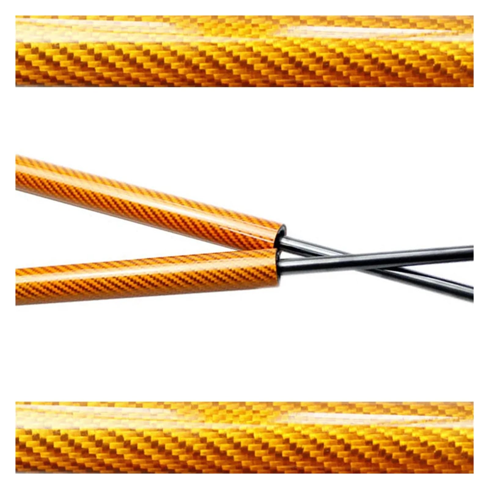 Hood Struts Compatible With Toyota Innova Zenix 3rd AG10 2023 2024 2025 Bonnet Modify Gas Spring Lift Support Shock Absorber Damper Prop Rod(Orange carbon fiber)