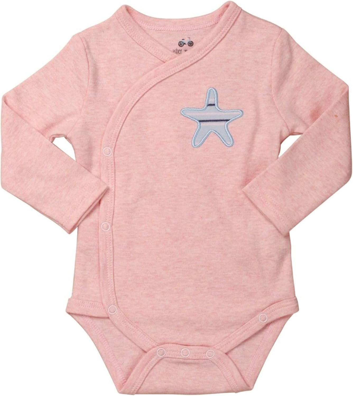 Asher & Olivia Baby Kimono Side Snap 3 Pc Girl Long Sleeve Bodysuit Set - Image 2