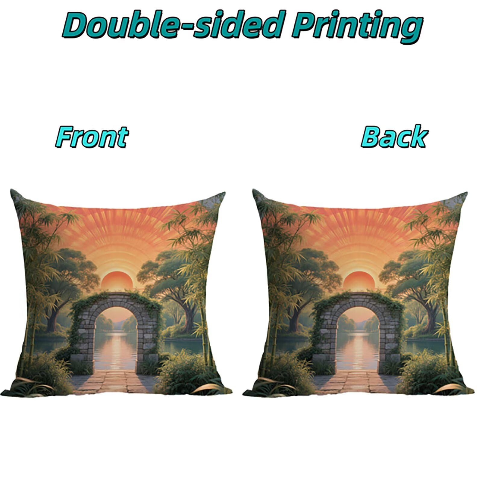 Sunset Outdoor Kissenbezug 50x50cm Wasserdicht Kopfkissenbezug THDZ-1560