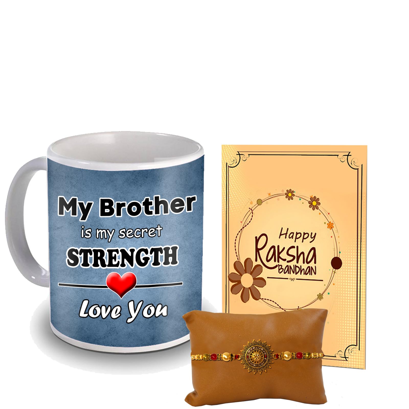 ME & YOU Premium Rakhi Gift Hamper with Coffee Mug Gift for Brother | Rakhi Gift for Brother with Designer Rakhi, Coffee Mug and Greeting Card-image-0