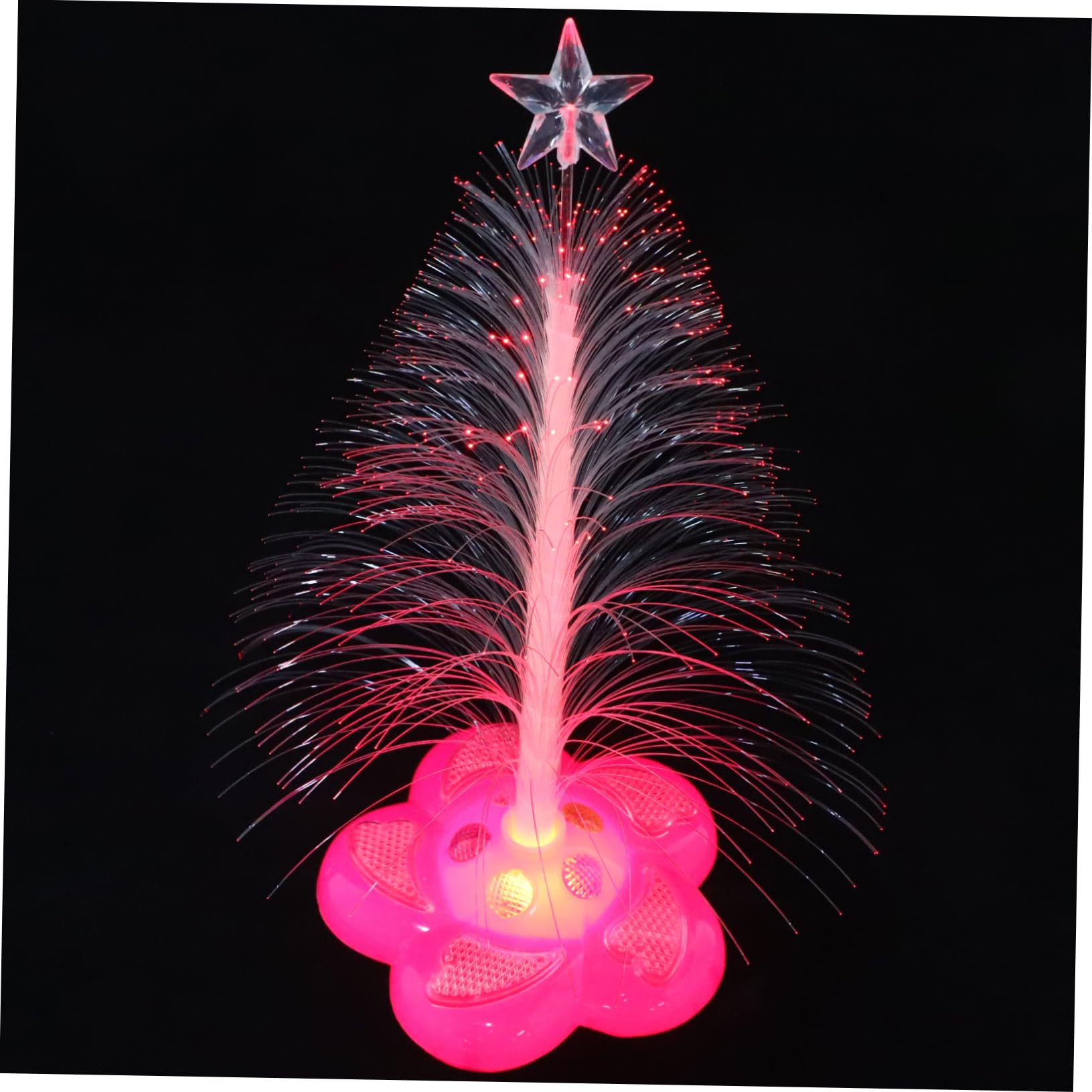 DIYEAH Colorful Fiber Optic Christmas Tree Light Sparkling Decoration for Bedroom Home Parties Weddings Battery Ambient Lights for Festive Decor Random Color