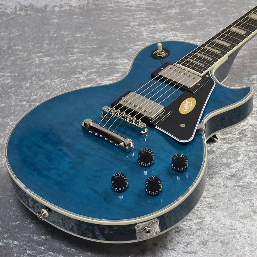 Amazon | Epiphone Les Paul Custom Quilt Viper Blue (バイパー
