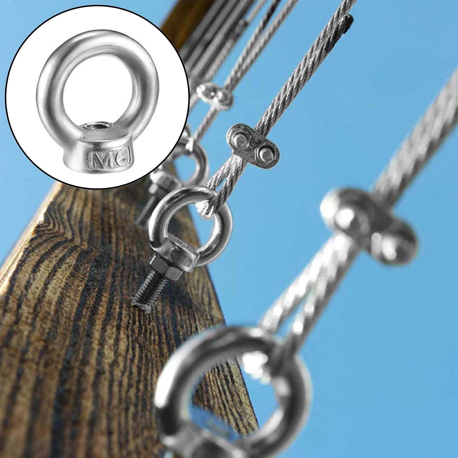 8 Stück Ringmuttern M6 - 304 Edelstahl Ringösen Für Aufhängungen