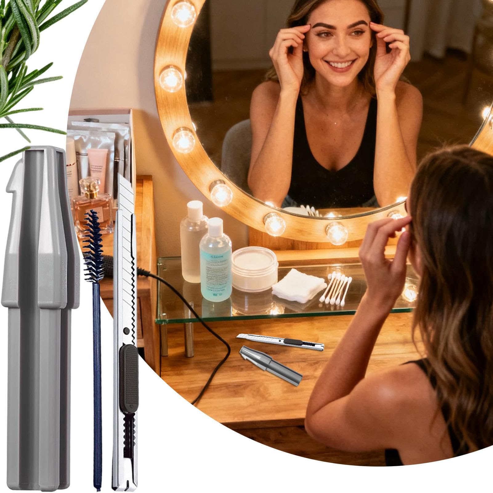 Tailleur pour crayons de sourcils | Outil de maquillage manuel, taille-crayon pour maquillage avec brosse à sourcils et cutter, pour femmes, débutantes et les