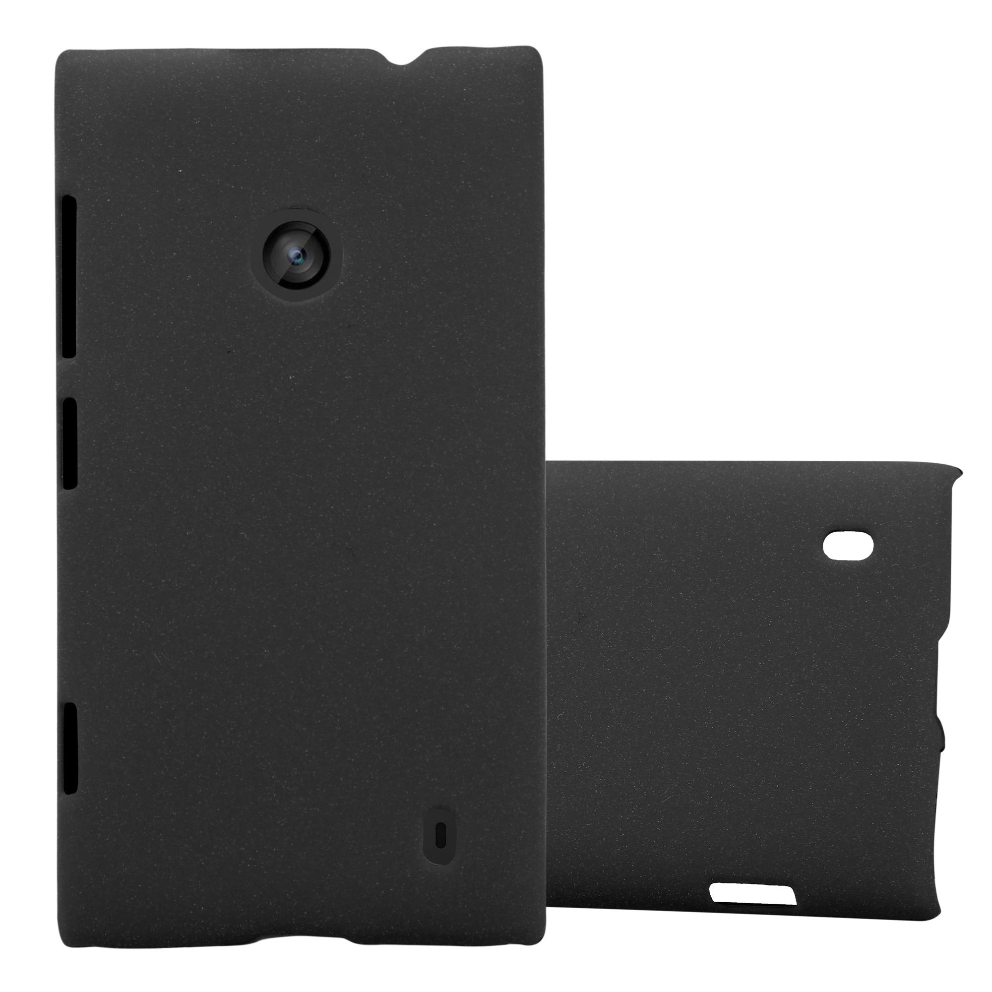 Case Compatible with Nokia Lumia 520 in Frosty Black - Shockproof and Scratch Resistent Plastic Hard Cover - Ultra Slim Protective Shell Bumper Back Skin