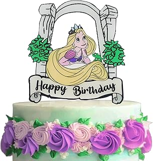 Acrylic Tangled Cake Topper, Princess Rapunzel Cake Topper, Tangled Birthday Party Suppliers, Girls Birthday Princess Rapu...