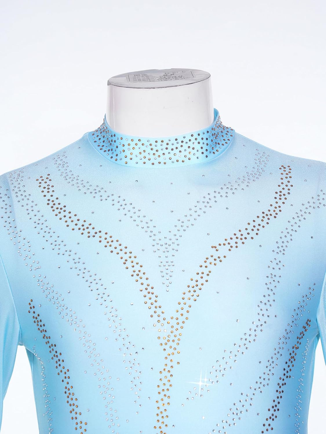 Men Gradient Color Figure Skating Bodysuit Gymnastic Leotard Ballet Dance Unitard for Salsa Latin