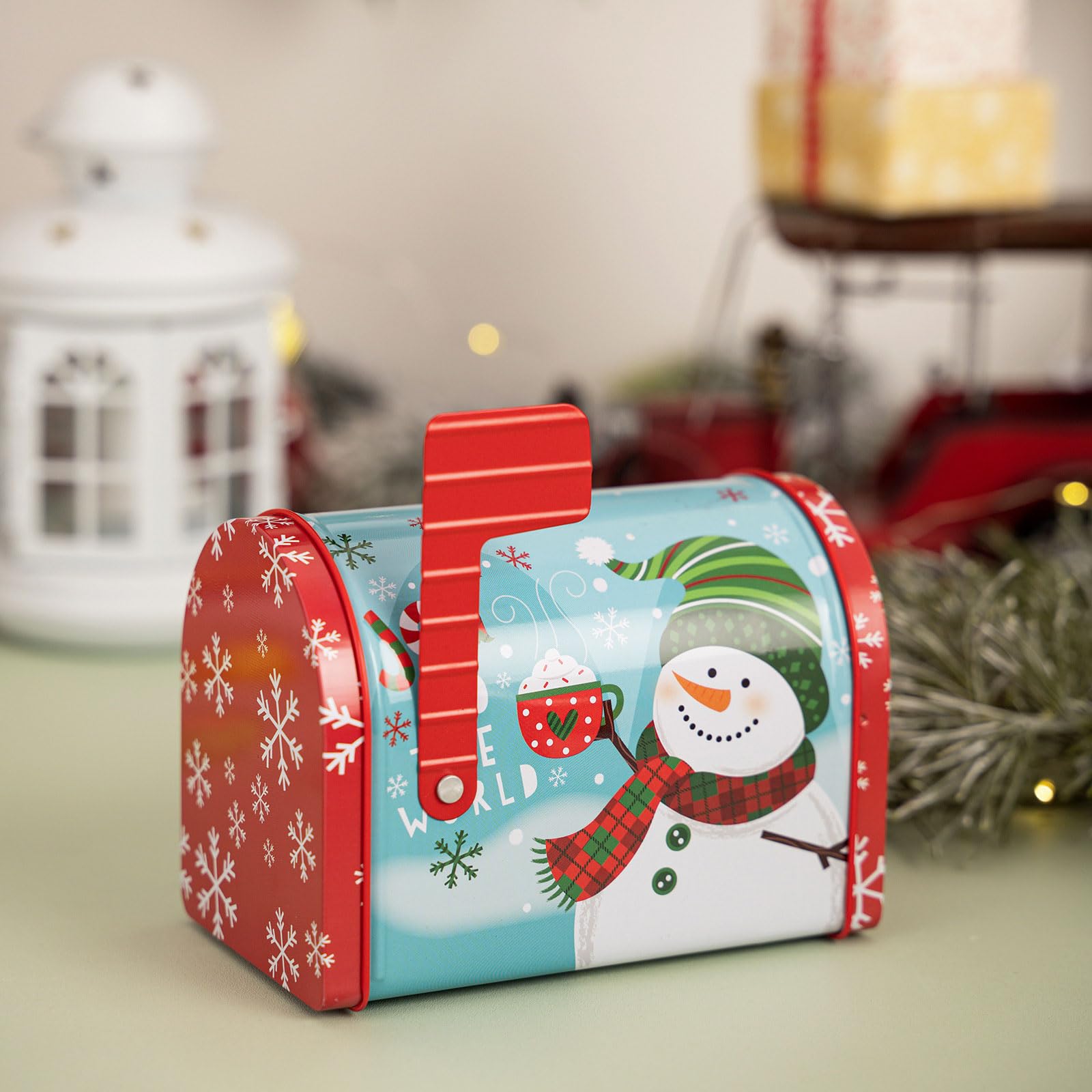 6 Weihnachts-Briefkästen Aus Weißblech – Dekorative Mini-Briefkästen Für Süßigkeiten, Snacks & Geschenke