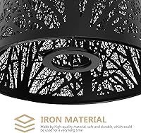 Vista 8 de Pantalla de sombra de árbol, 2 piezas, cubierta creativa de lámpara de hierro para mesa de piso E27, lámpara de araña decorativa hueca tallada