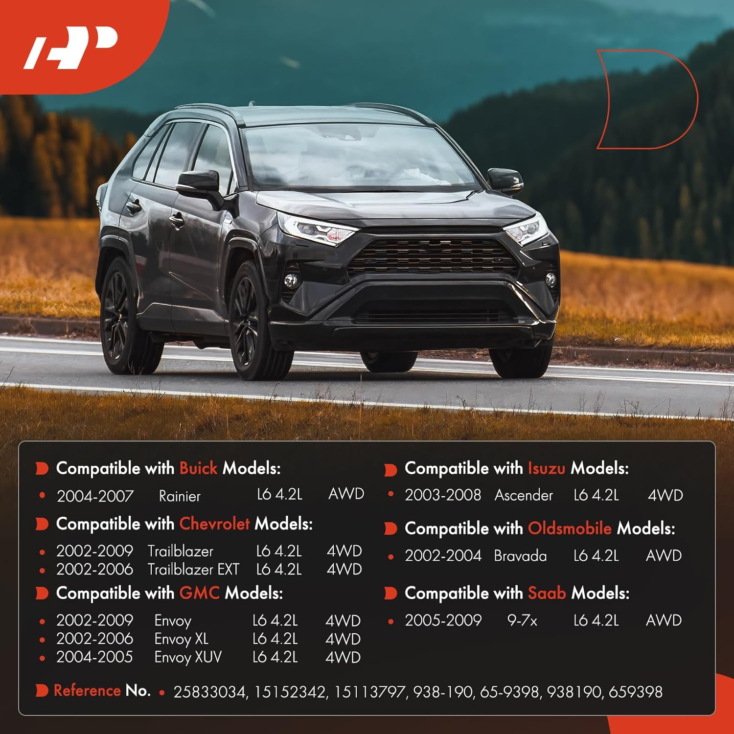 A-Premium Front Complete Drive Shaft Prop Shaft Driveshaft Assembly Compatible with Chevrolet Trailblazer & GMC Envoy 2002-2009 & Saab 9-7x 2005-2009 & Buick Rainier 2004-2007, Replace# 25833034