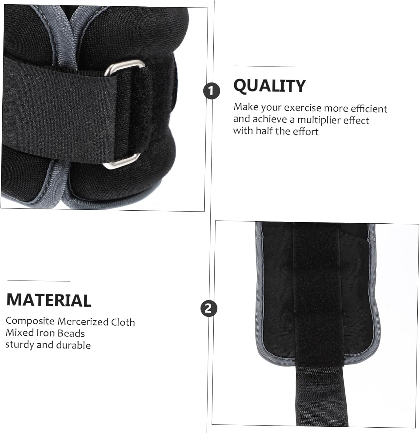 1pair Fitness Weight-bearing Sandbags for Ankle and Wrist for Running Aerobics Yoga and Portable Design