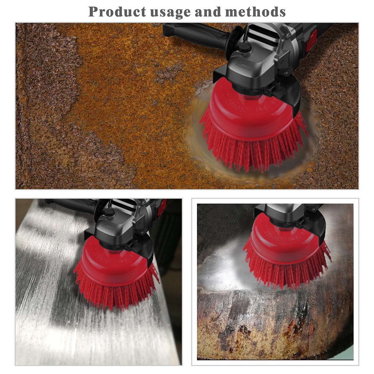 Twist Knotted Brush For Grinder NORJIN 5 Pack 4 Inch Wire Wheel Brushes - Twist Knotted For Angle Grinders With 5/8-11 Thread Knotted Wire Brush - View #6