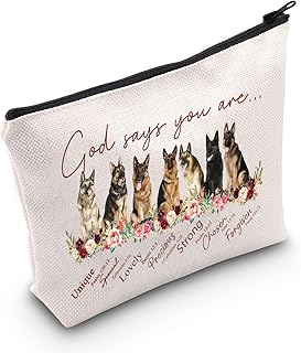 German Shepherd Dog Cosmetic Make Up Bag German Shepherd Gift God Says You Are Unique Special Lovely Make Up Zipper Pouch Bag (German Shepherd Dog)