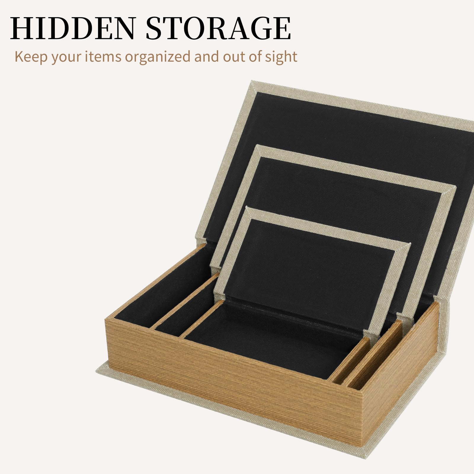 Amazon.com: DECOR4SEASON Decorative Book Boxes Set of 3 – Modern