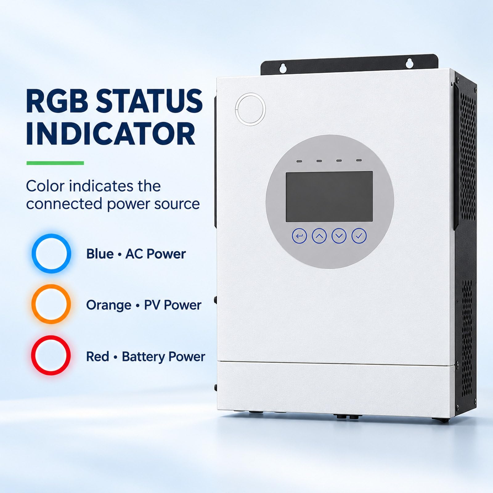 Inversor Solar híbrido de 6500W y 48V White