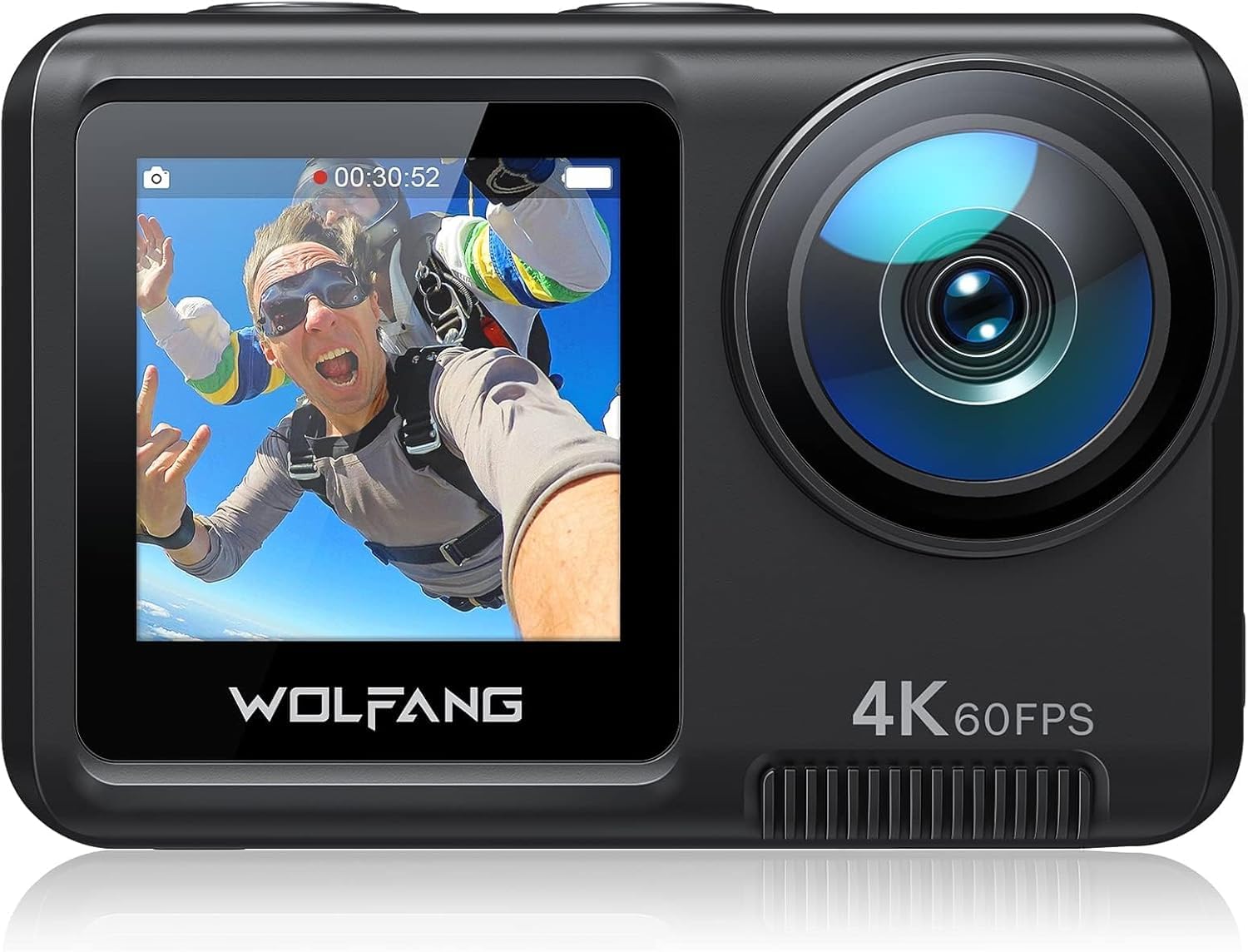 WOLFANG GA420 Cámara Deportiva Doble Pantalla 4K 60FPS 24MP