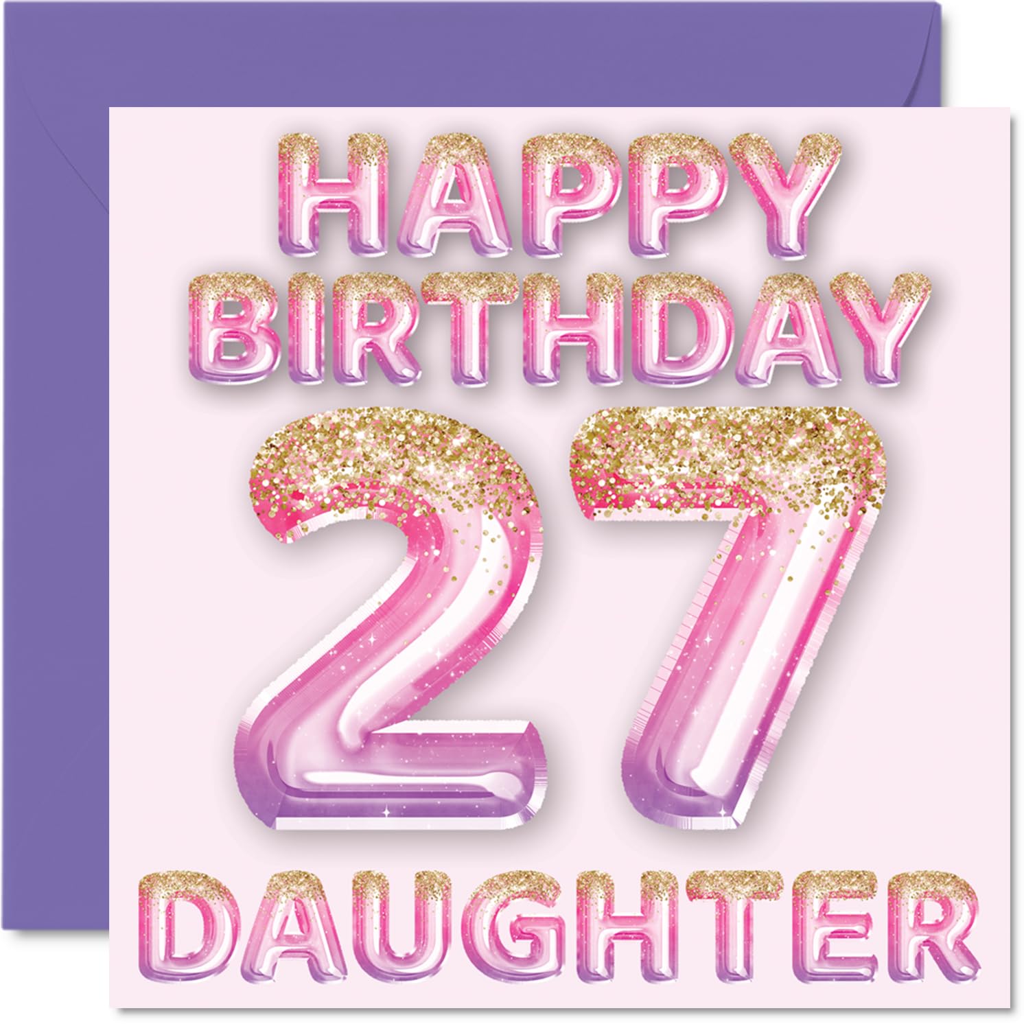Amazon.com : Stuff4 27th Birthday Card for Daughter - Pink