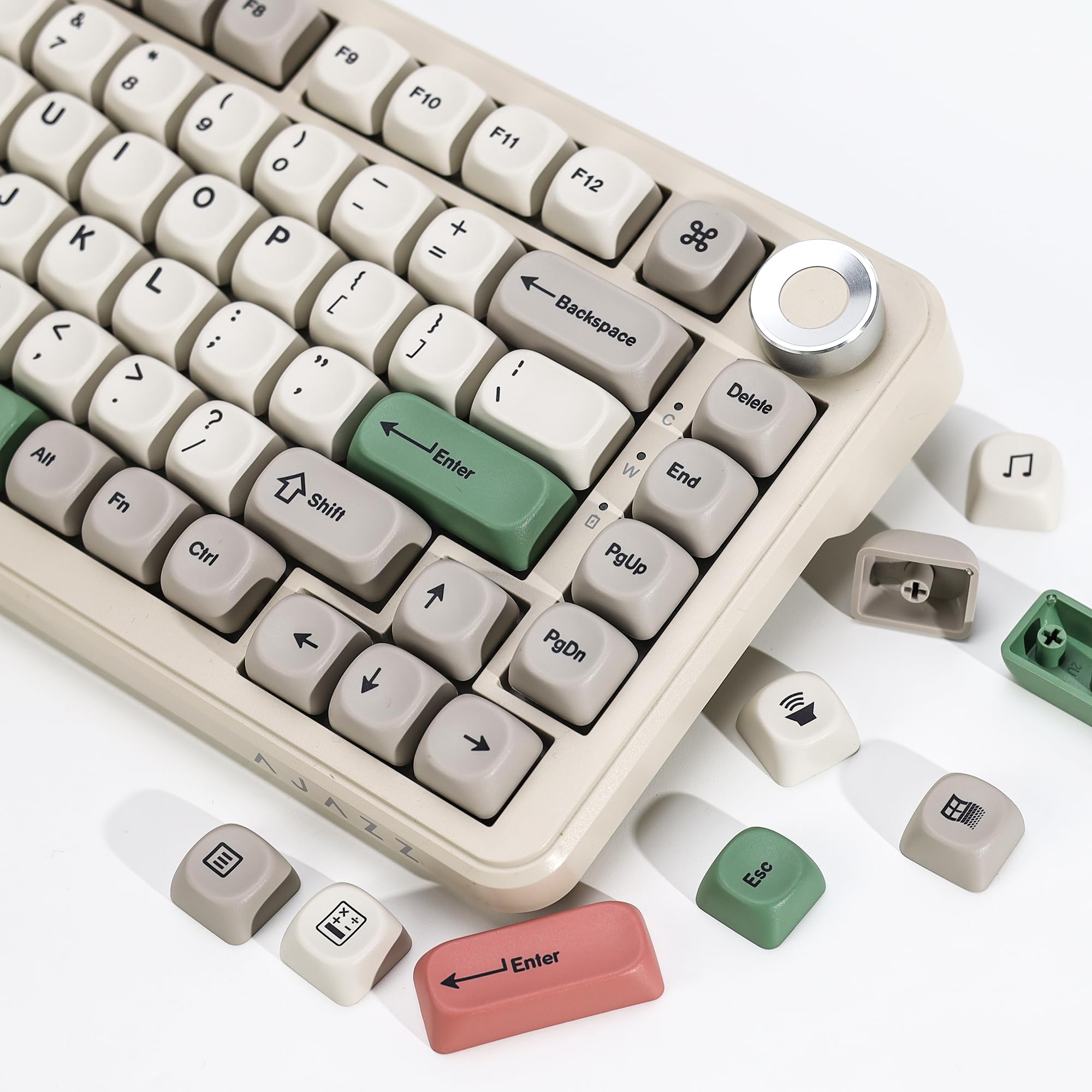 KBDiy 9009 - Teclas retro 60 por ciento, KOA Profile Dye-Sublimation PBT Custom Gaming Keycap, juego de 139 teclas para interruptores mecánicos Cherry Gateron MX