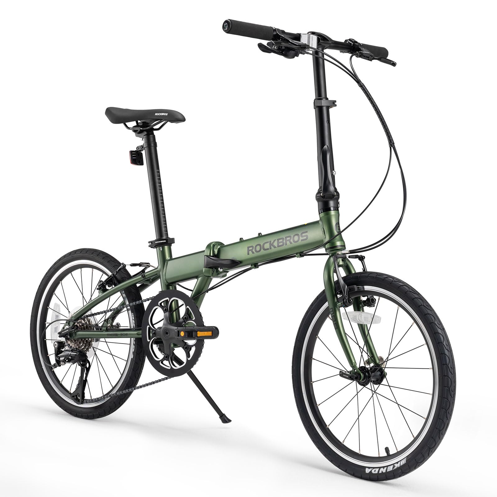 ROCKBROS Vélo Pliant de 20 Pouces en Aluminium, Vélo Pliable à 8 Vitesses Frein à Disque, Portable & Compact pour Adulte