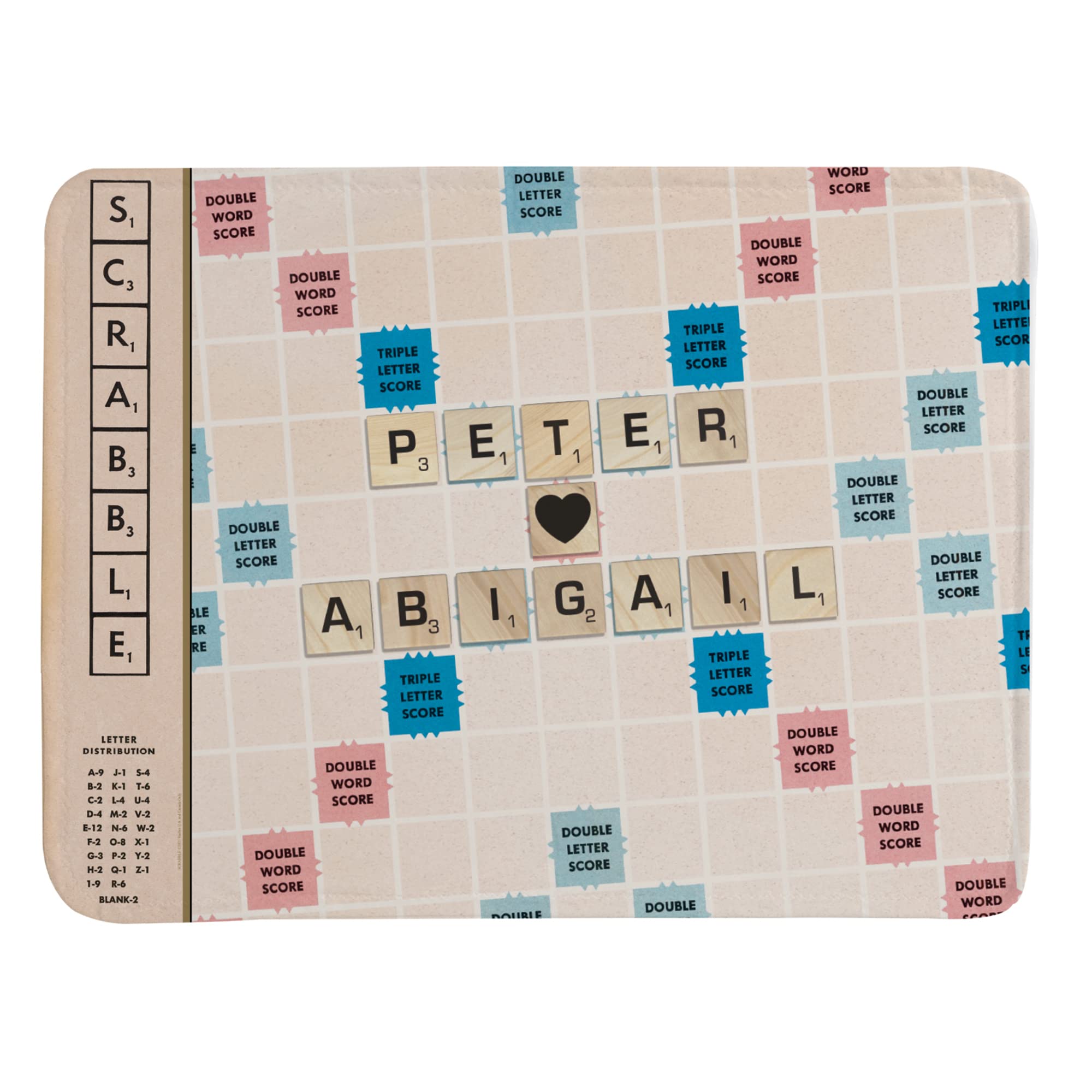 Let's Make Memories Personalized Plush Blanket - Scrabble Design for Couples - Romantic - 50x60