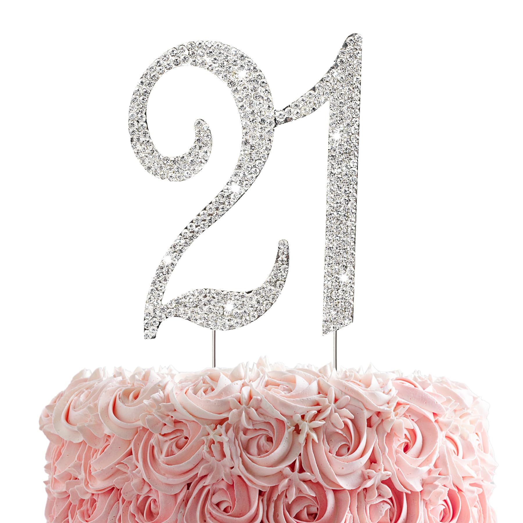 Amazon.co.jp: HOKPA 21st ラインストーン ケーキトッパー 数字21 誕生